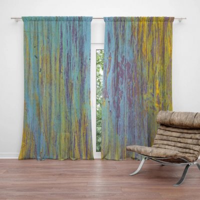 Sablio Závěs Dřevěná abstrakce: 2ks 140x250cm – Hledejceny.cz