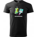 Pánské triko s retro motivem Vzpomínáme černá – Hledejceny.cz