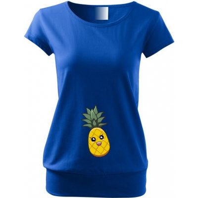 Těhotenské tričko Ananas Kralovská modrá – Zboží Dáma