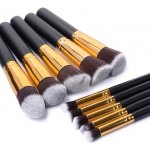 TFY BR199 sada kkosmetických štětců černá 10 ks – Zboží Dáma