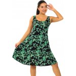 Himalife Šaty s kapsami Ava Sakura černá s tyrkysovou – Zboží Mobilmania