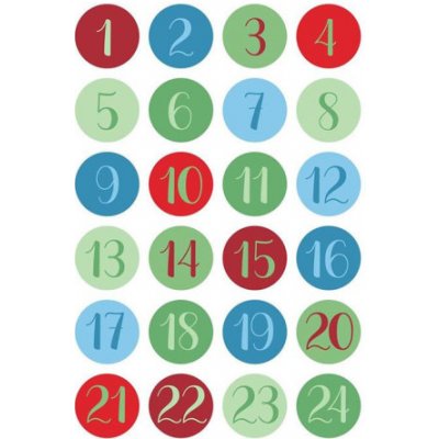 ARTEMIO Protlačovací transfer obrázky Christmas Berries adventní čísla