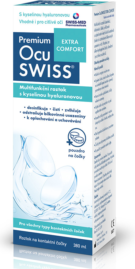 Premium Ocuswiss Extra Comfort roztok na kontaktní čočky 380 ml