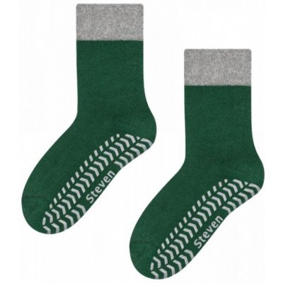 Steven 038 Ponožky ABS zeleno šedé