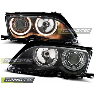 Tuning-Tec Přední čirá světla BMW 3 E46 (2001 - 2005) - černé - Angel Eyes – Hledejceny.cz