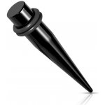 Šperky4U ocelový roztahovák do ucha černý EP1001K-09 – Zboží Dáma