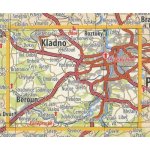 KČT 36 Okolí Prahy západ - nástěnná turistická mapa 90 x 60 cm Varianta: mapa v dřevěném rámu, Provedení: Ticiago bílý – Zbozi.Blesk.cz