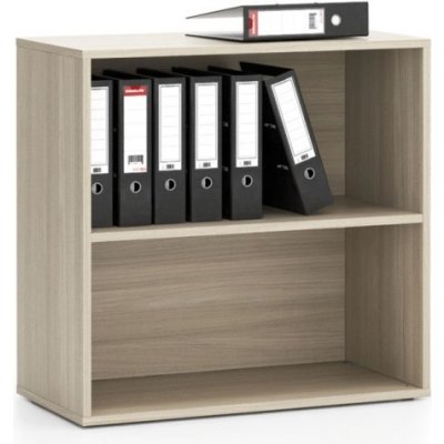 Plan Kancelářský policový regál LAYERS, krátký, 800 x 400 x 777, dub přírodní – Hledejceny.cz