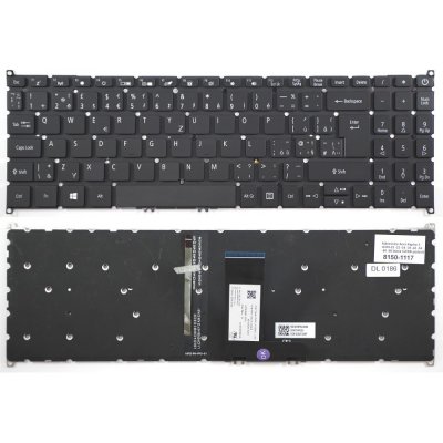 česká klávesnice Acer Aspire 3 A315-54 černá CZ/SK podsvit