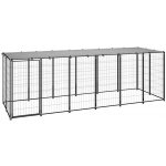 vidaXL Psí kotec černý 330 x 110 x 110 cm ocel – Zboží Dáma