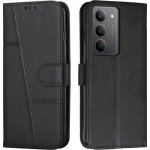 VSECHNONAMOBIL 101909 STITCHED Peněženkový kryt pro Realme C75 / Realme 14x 5G černý – Hledejceny.cz