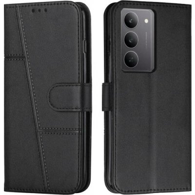 VSECHNONAMOBIL 101909 STITCHED Peněženkový kryt pro Realme C75 / Realme 14x 5G černý – Hledejceny.cz