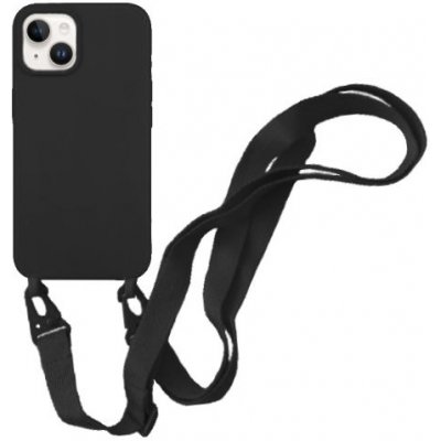 Pouzdro Appleking silikonové s nastavitelným popruhem iPhone 14 Plus - černé