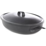 BELIS Smaltovaný oválný pekáč s poklicí nízký 32 x 24 x 7 cm 5 l BSE 97232-67B00005 – Zboží Dáma
