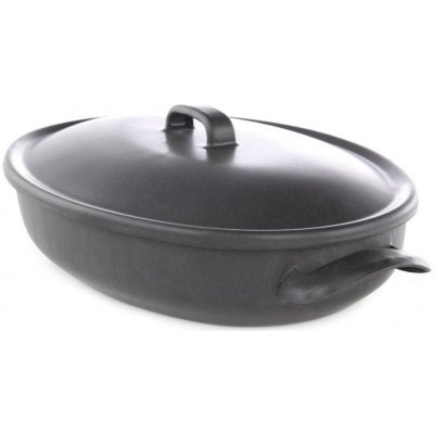 BELIS Smaltovaný oválný pekáč s poklicí nízký 32 x 24 x 7 cm 5 l BSE 97232-67B00005 – Zboží Dáma