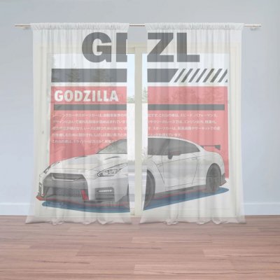 Sablio Záclony Nissan GTR 35 Godzilla: 2ks 150x250cm – Hledejceny.cz