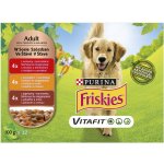 Purina Friskies Dog Adult výběr s hovězím kuřetem a jehněčím ve šťávě 12 x 100 g – Hledejceny.cz