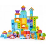 Eco Toys Dřevěné kostky Městečko II 100 ks – Zboží Mobilmania