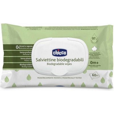 CHICCO Dětské vlhčené ubrousky bez obsahu plastů 60 ks – Hledejceny.cz