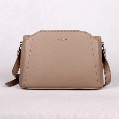 David Jones Malá/střední pevná tříoddílová crossbody kabelka CM6926 hnědo-šedá – Zboží Mobilmania