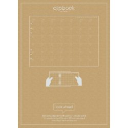 Filofax Nedatovaný měsíční kalendář náplň Clipbook A5