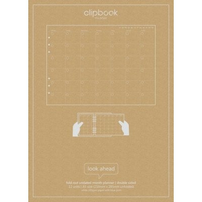 Filofax Nedatovaný měsíční kalendář náplň Clipbook A5 – Zboží Živě