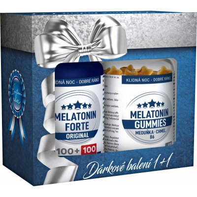 Clinical Melatonin Forte ORIGINAL 100+100 tablet + Melatonin Gummies 60 pektinových bonbónů – Hledejceny.cz