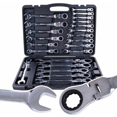 Geko Ráčnové očkoploché klíče s kloubem sada 22 ks 6-32 mm G10342 – Zboží Mobilmania