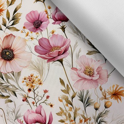 Takoy Látka s potiskem nepromokavý polyester TD/NS letní květiny Romantika – Hledejceny.cz