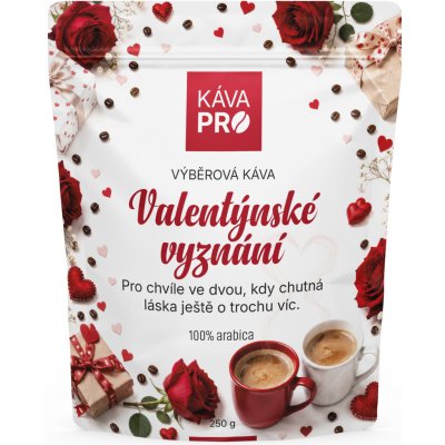 KávaPRO Valentýnské vyznání výběrová zrnková 250 g – Hledejceny.cz