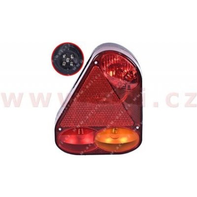 zadní světlo výška 220 mm 5 pin, se žárovkami, L - 9907505 – Hledejceny.cz