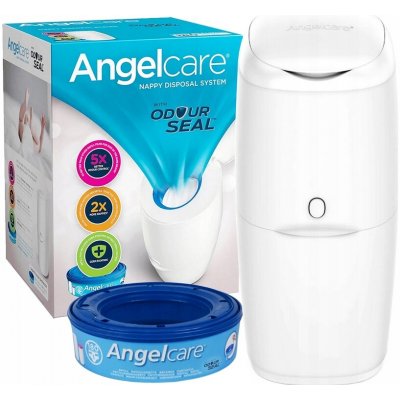 Angelcare Koš na pleny šedý s náplní – Zboží Dáma