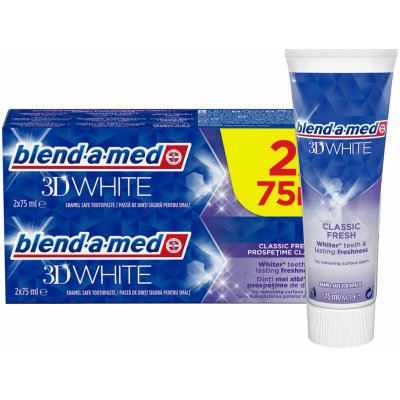 Blend-a-Med 3D White Classic Fresh 2 x 75 ml – Zbozi.Blesk.cz