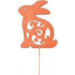 Zajíc dřevěný oranžový 8 cm + drátek, 1 kus – Hledejceny.cz