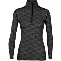 Icebreaker Wmns 200 Oasis LS Half Zip Curve Black/Snow