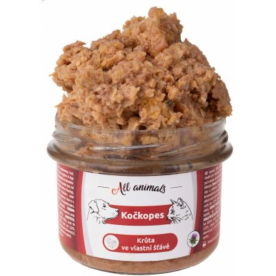 All Animals kočkopes Krůta ve vlastní šťávě 200 g – Sleviste.cz