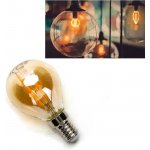 LED21 LED žárovka E14 G45 4W 4xCOB Filament 400lm AMBER, ULTRA TEPLÁ BÍLÁ – Hledejceny.cz