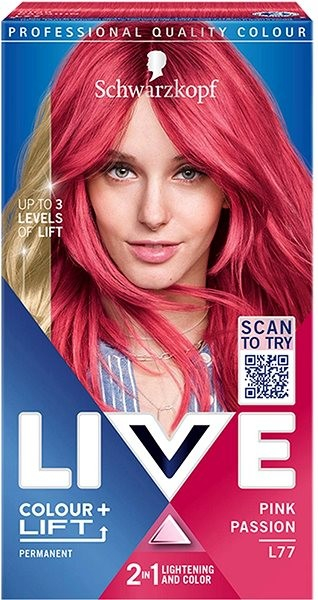 Schwarzkopf Live Colour + Lift barva na vlasy Vášnivá růžová L77 od 155 Kč  - Heureka.cz
