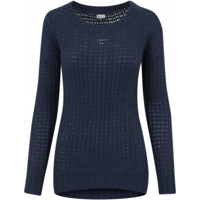 Urban Classics Ladies Long Wideneck sweater navy