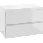 kielle Skříňka včetně desky pod umyvadlo 80x55x46 cm, lesklá bílá - 50027S830 – Sleviste.cz