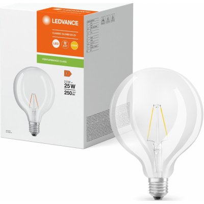 LEDVANCE LED žárovka Globe E27 G125 2,5W = 25W 250lm 2700K Teplá bílá 300° Filament – Hledejceny.cz