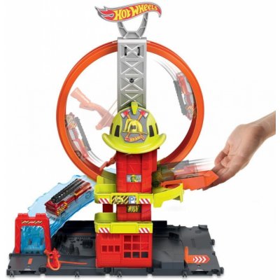Mattel Hot Weels City super hasičská stanice se smyčkou HKX41 – Zboží Mobilmania