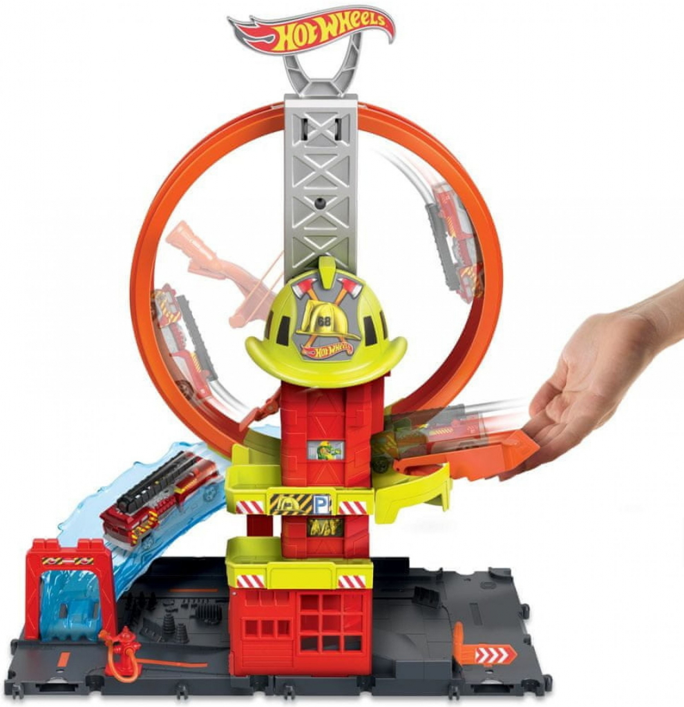 Mattel Hot Weels City super hasičská stanice se smyčkou HKX41