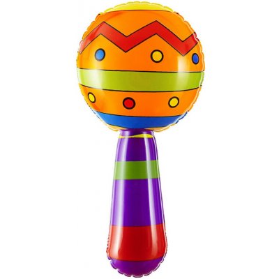 Widmann Widmann Maracas nafukovací barevné 20 cm – Hledejceny.cz