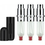 Travalo Classic HD Black plnitelný rozprašovač parfémů 3 x 5 ml + semišový váček dárková sada – Sleviste.cz
