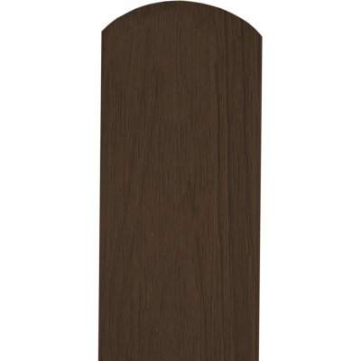 Plotovka Dřevoplus Profi 138 mm, barva Walnut - tmavě hnědá Výška plotovky: 150 cm, Varianta plotovky: kulatá