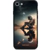 Pouzdro a kryt na mobilní telefon Apple Pouzdro Mobiwear Glossy Apple iPhone 7 - G003G Astronaut na samotce