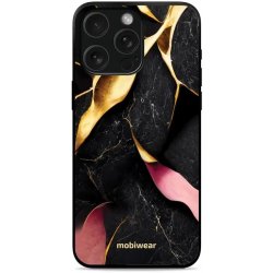 Mobiwear Glossy Apple iPhone 15 Pro - G021G Černý a zlatavý mramor