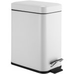 Aqualine SIMPLE LINE odpadkový koš obdélníkový 5 l, bílá mat GAQ005W – Sleviste.cz