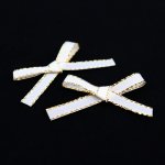 Pro Háčkování Svatební mašličky bílé se zlatou 20 ks – Zboží Dáma